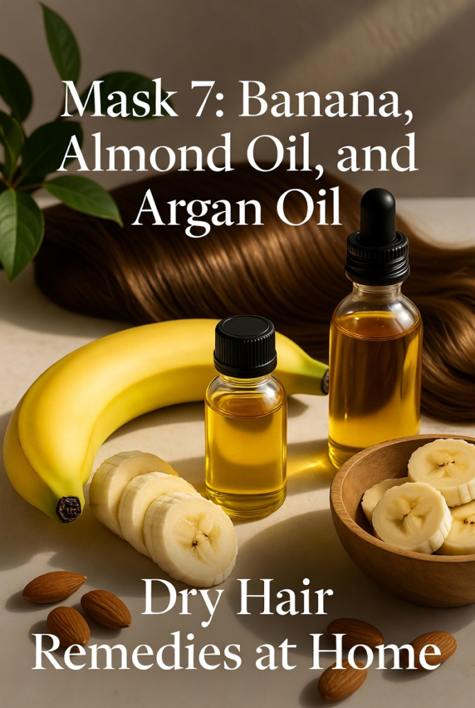 Dry hair remedies at home —Banana, Almond Oil, and Argan Oil | dailyjuggar.com