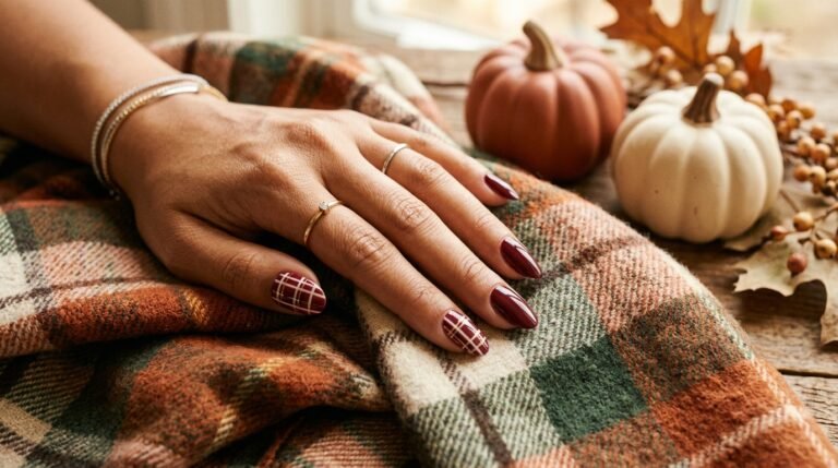 Thanksgiving Plaid Nail Art = Your Favorite Flannel, in Miniature
