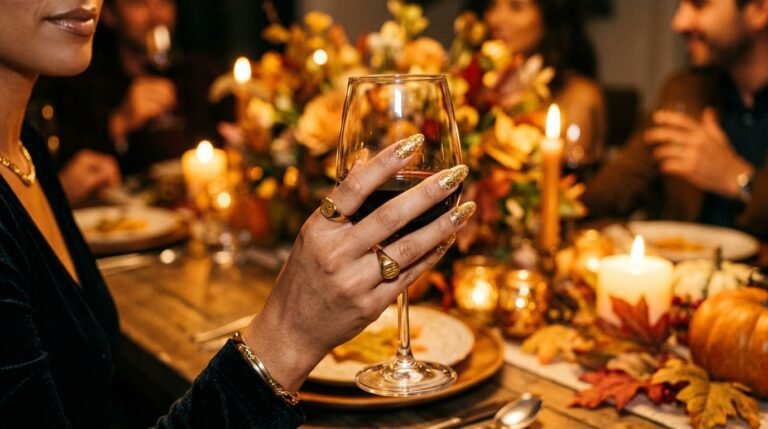 Thanksgiving Glitter Nails 2026 — 12 Sparkle Levels From Whisper to Full Glow