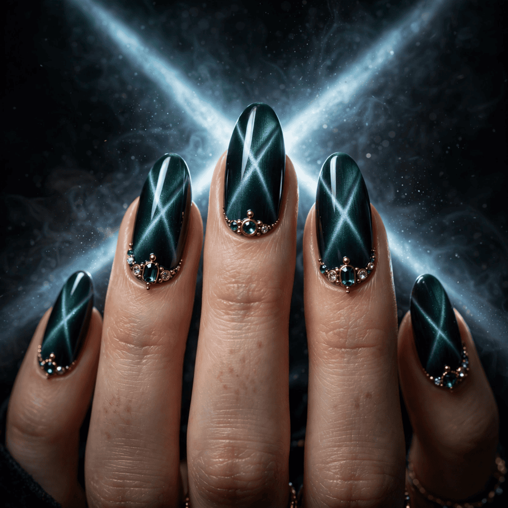 five cat eye nail colors black burgundy emerald blue mocha beams comparison