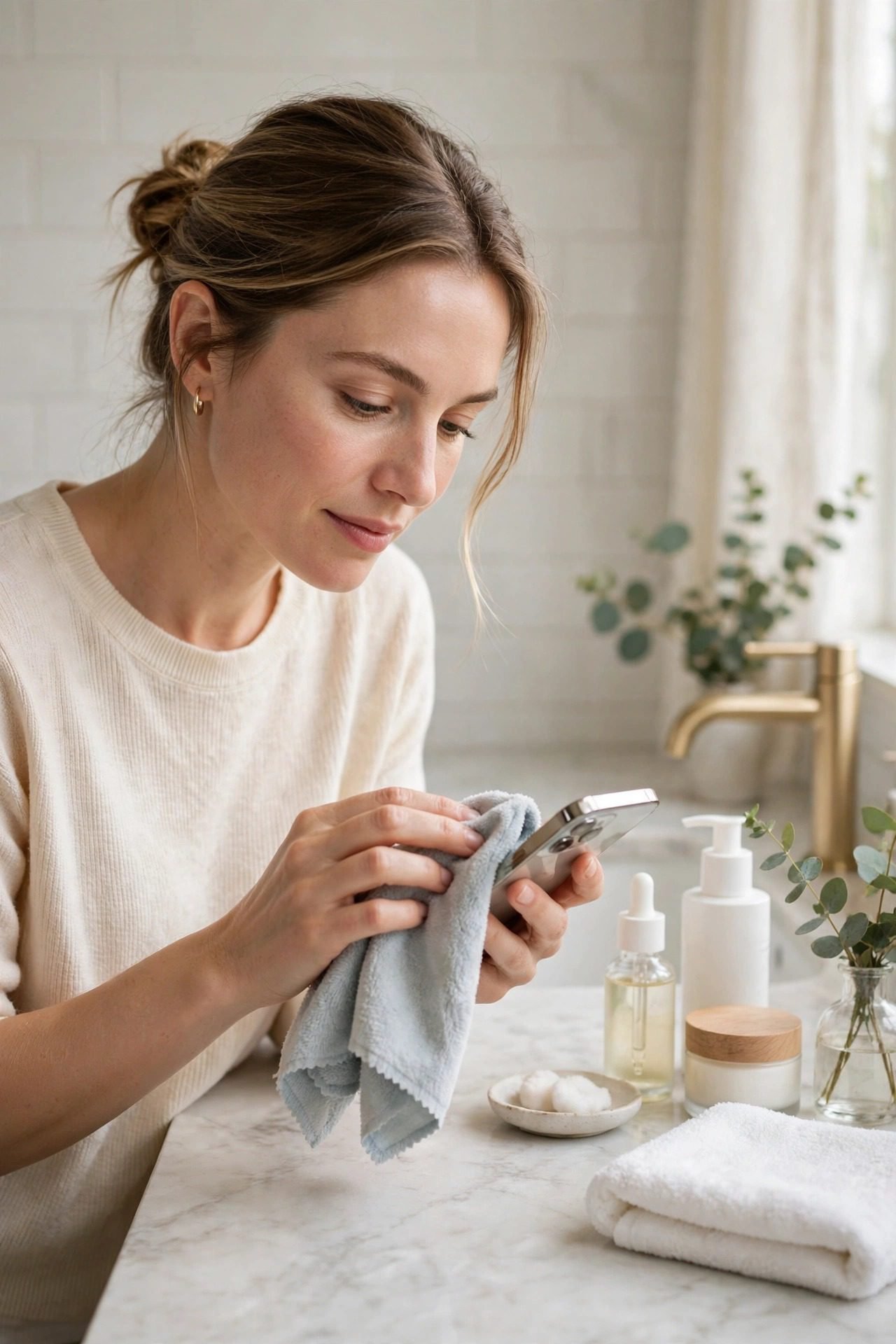 Habit 5 — The phone screen wipe.