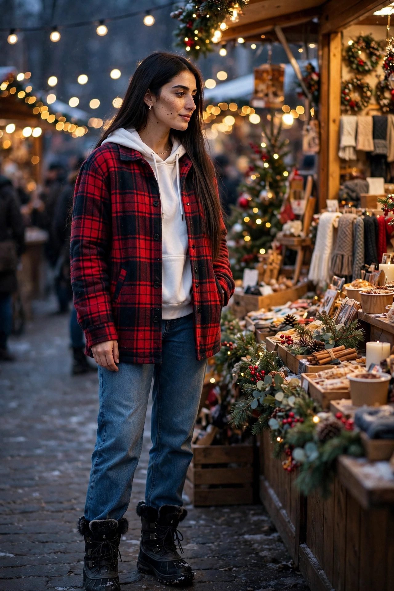 christmas market outfit the shacket shift