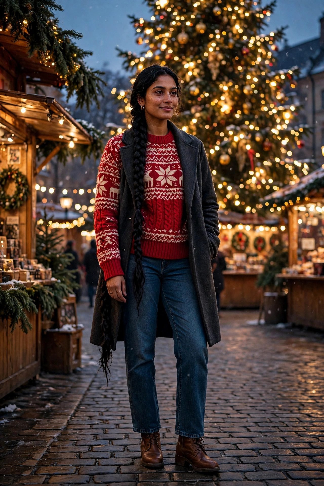 christmas market outfit the coat-open reveal