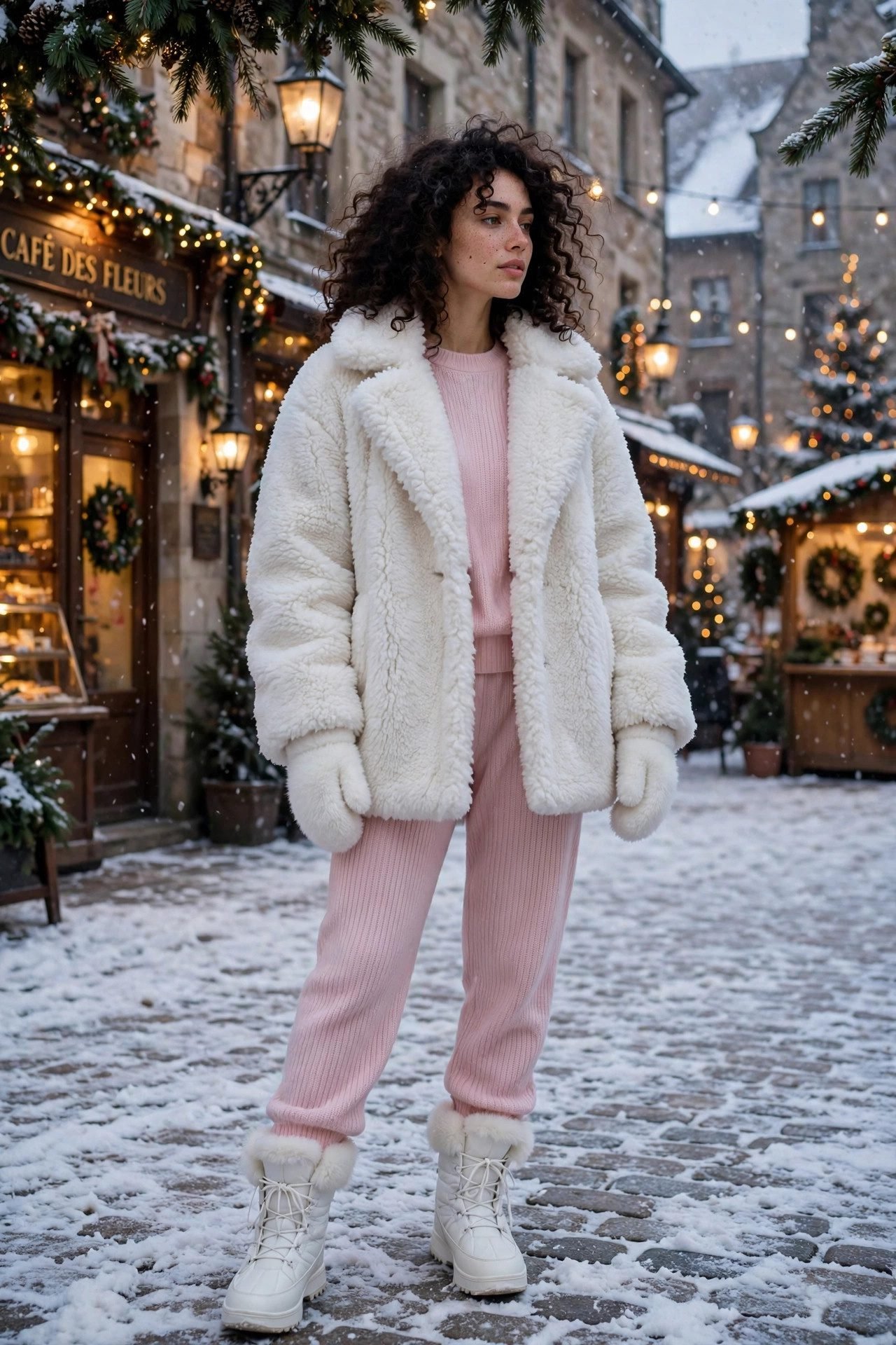 christmas outfits aesthetic the marshmallow coat