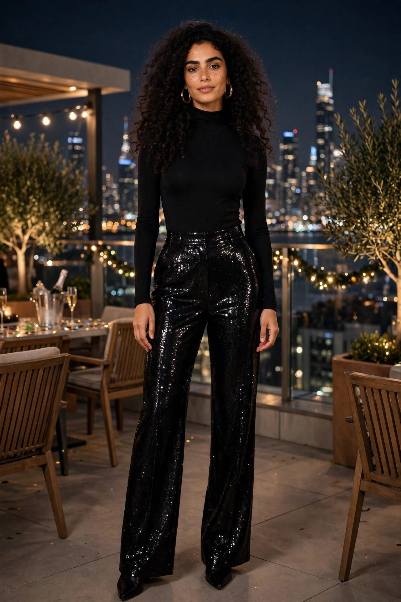 new year outfit ideas the sequin pants statement
