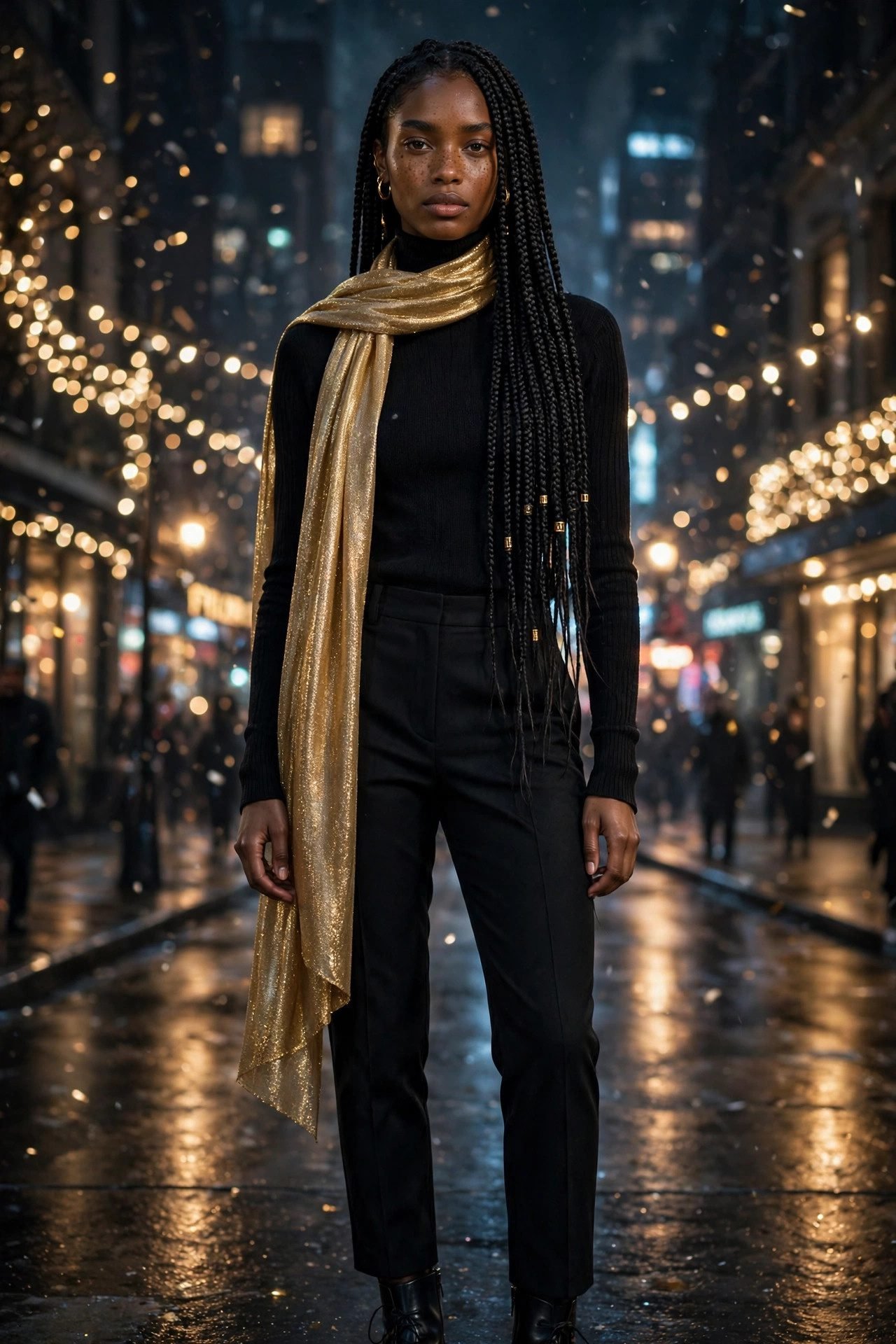 new year outfit ideas the monochrome + gold accent