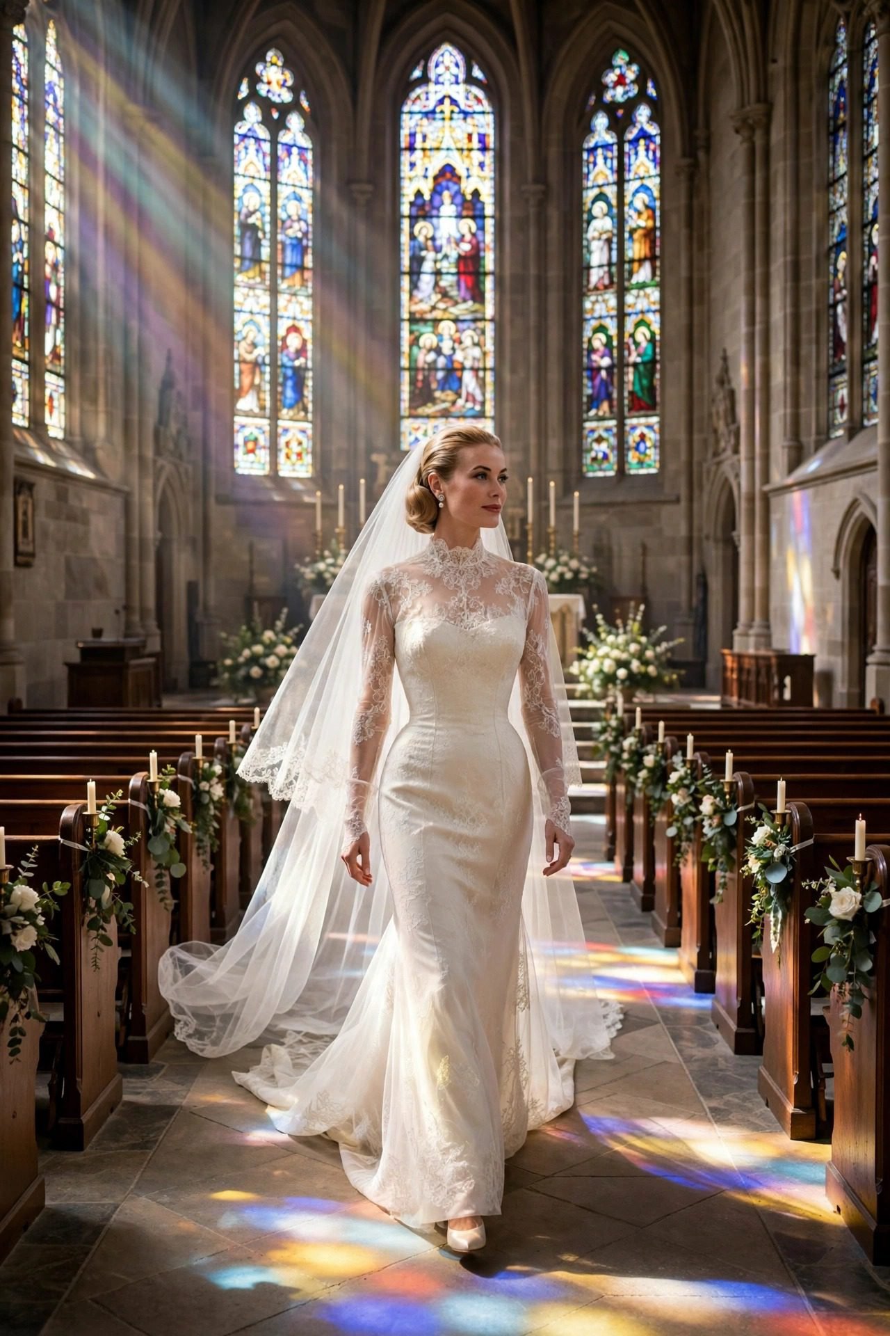 wedding dresses — The Long-Sleeve Lace Gown