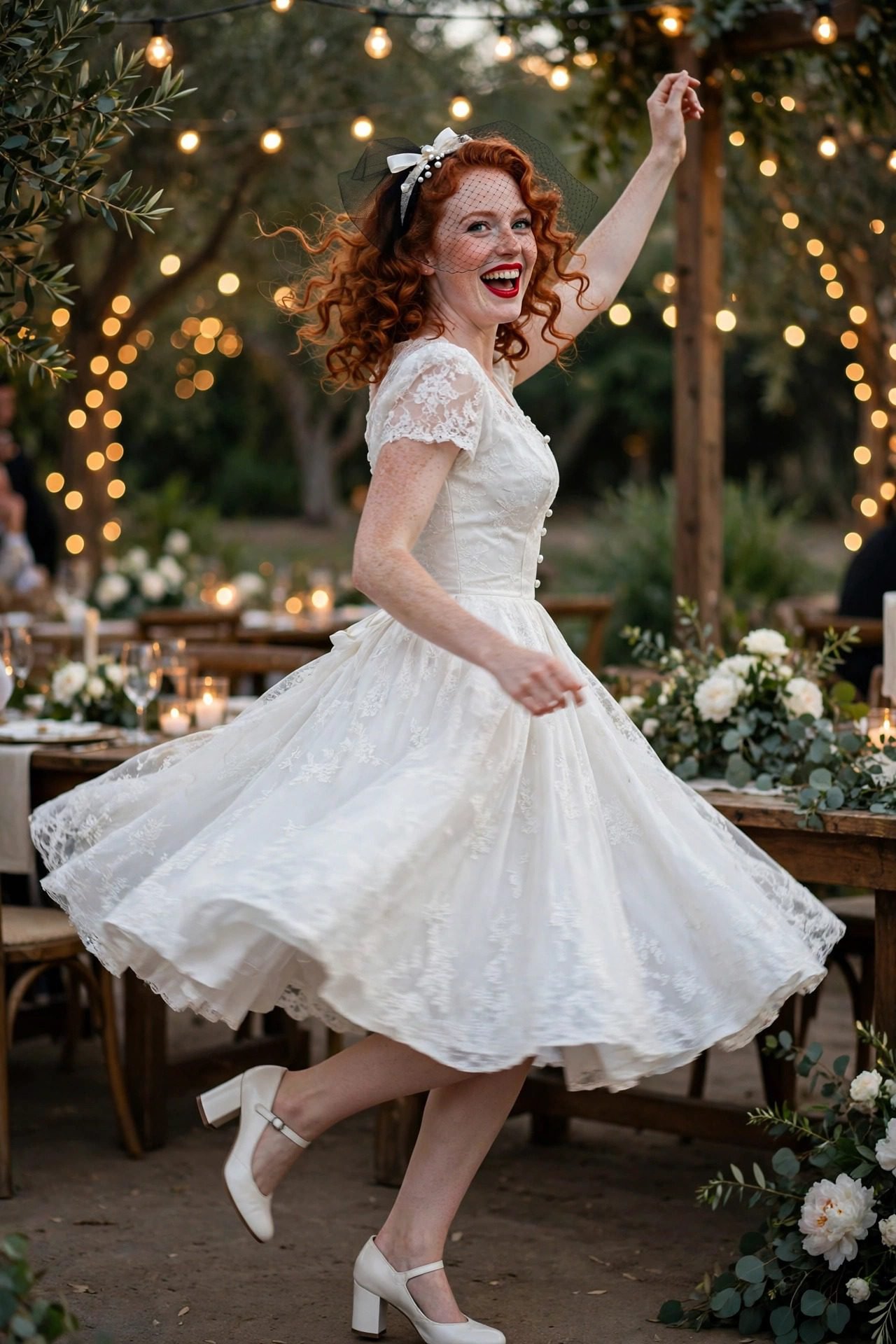 wedding dresses — The Tea-Length Playful