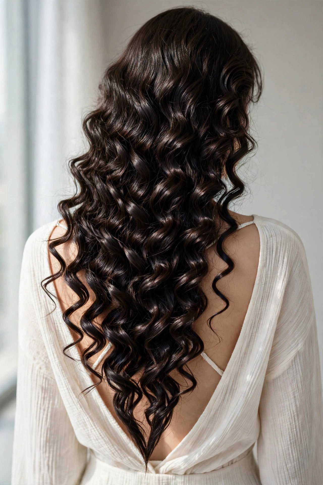 curly hairstyles — The V-Cut Cascade