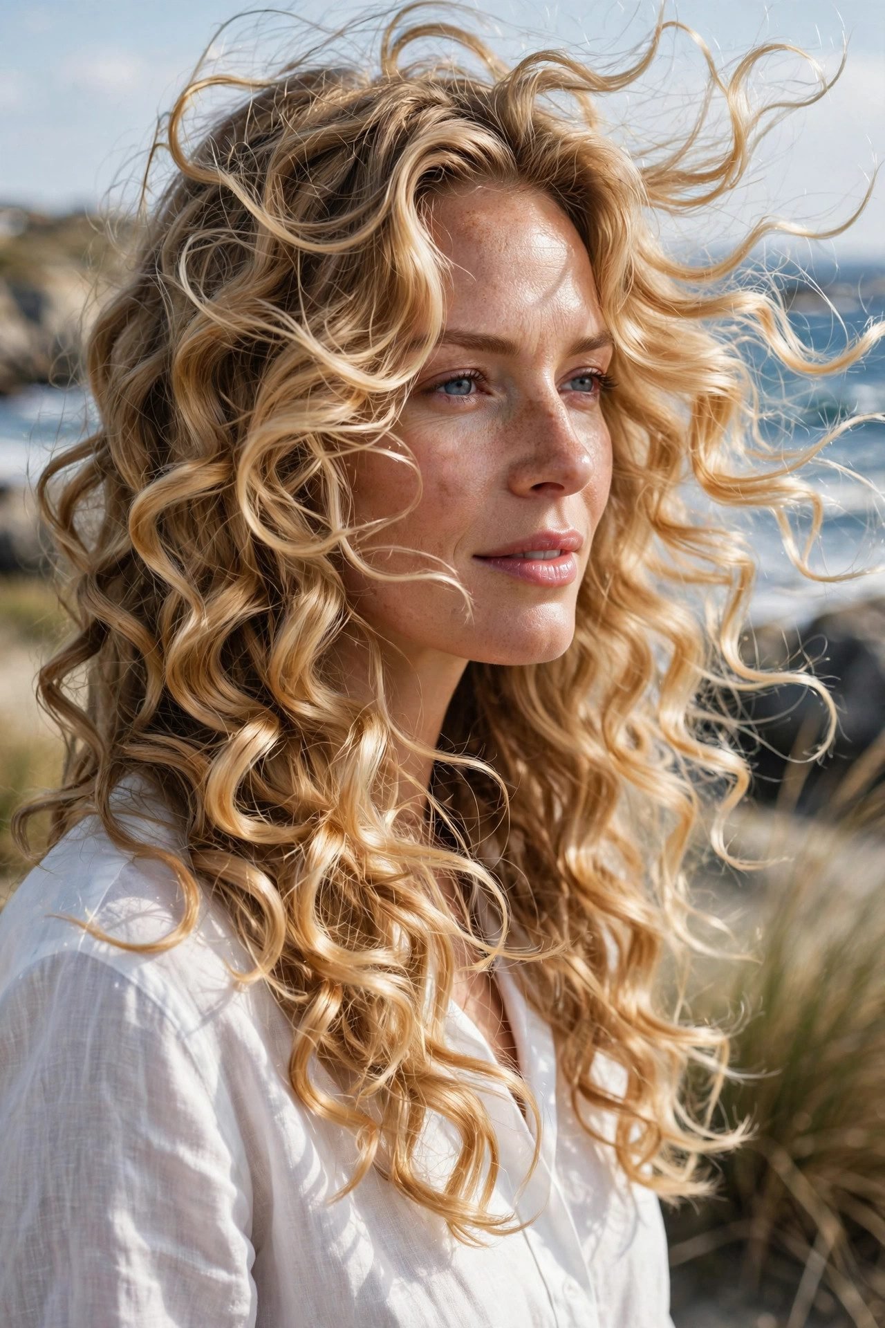 curly hairstyles — The Curly Waterfall Layers