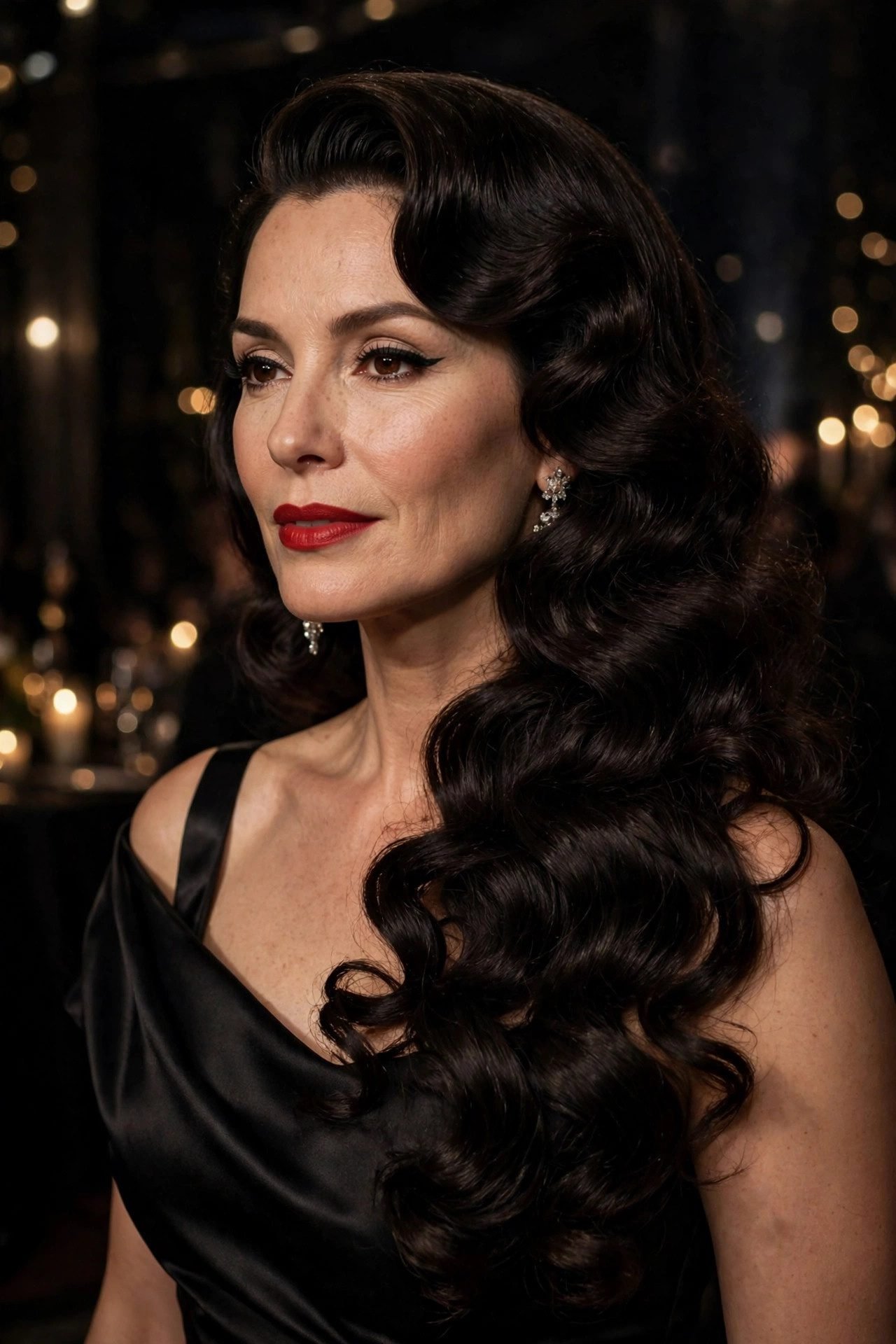 curly hairstyles — The Curly Hollywood Sweep