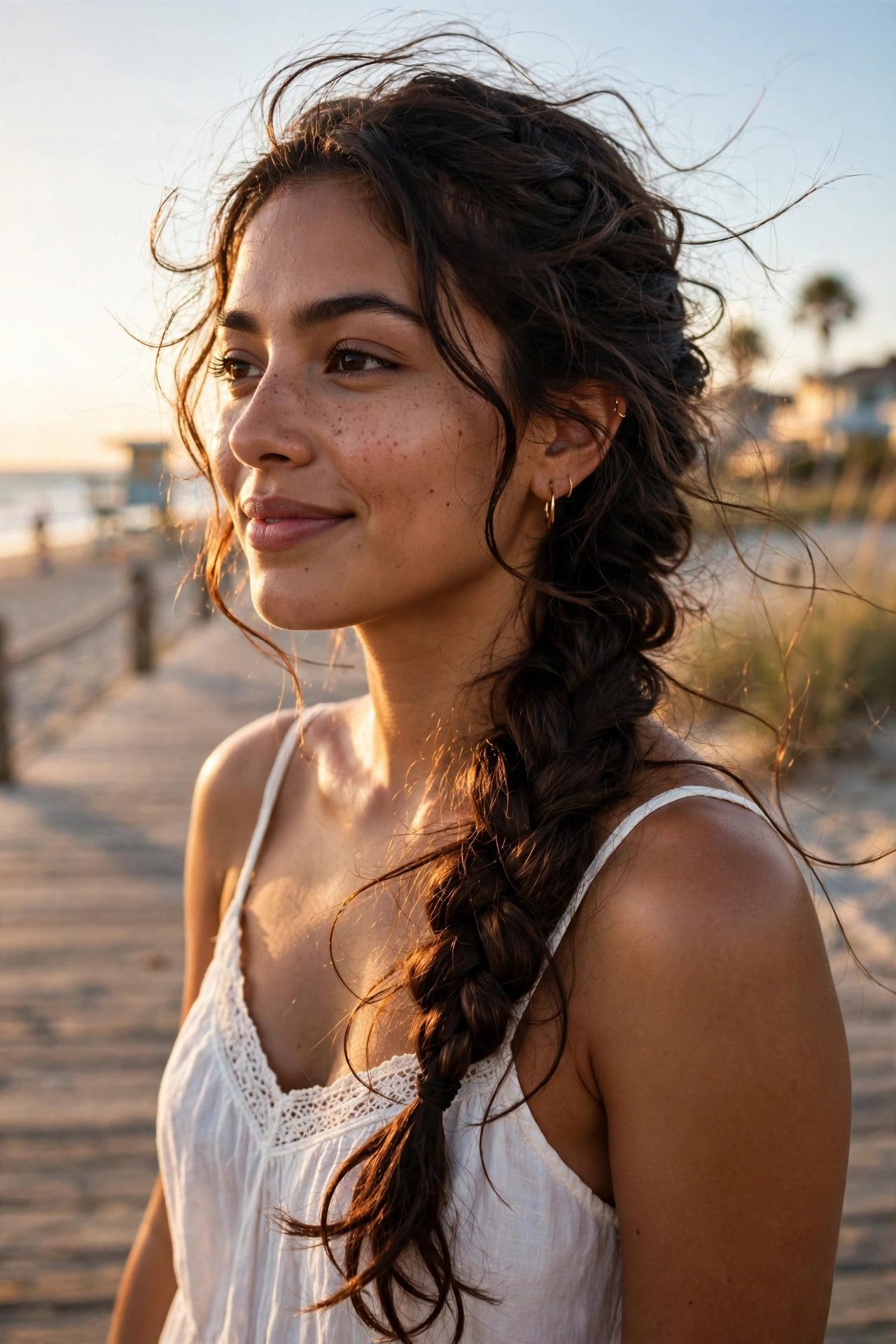 braided hairstyles — The Messy Side Braid