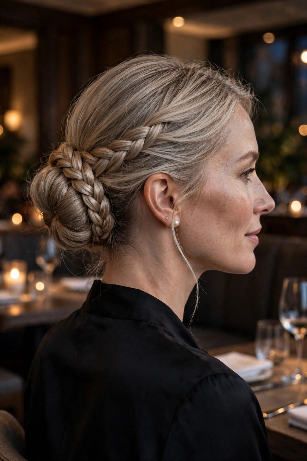 braided hairstyles — The Braid-Wrapped Bun