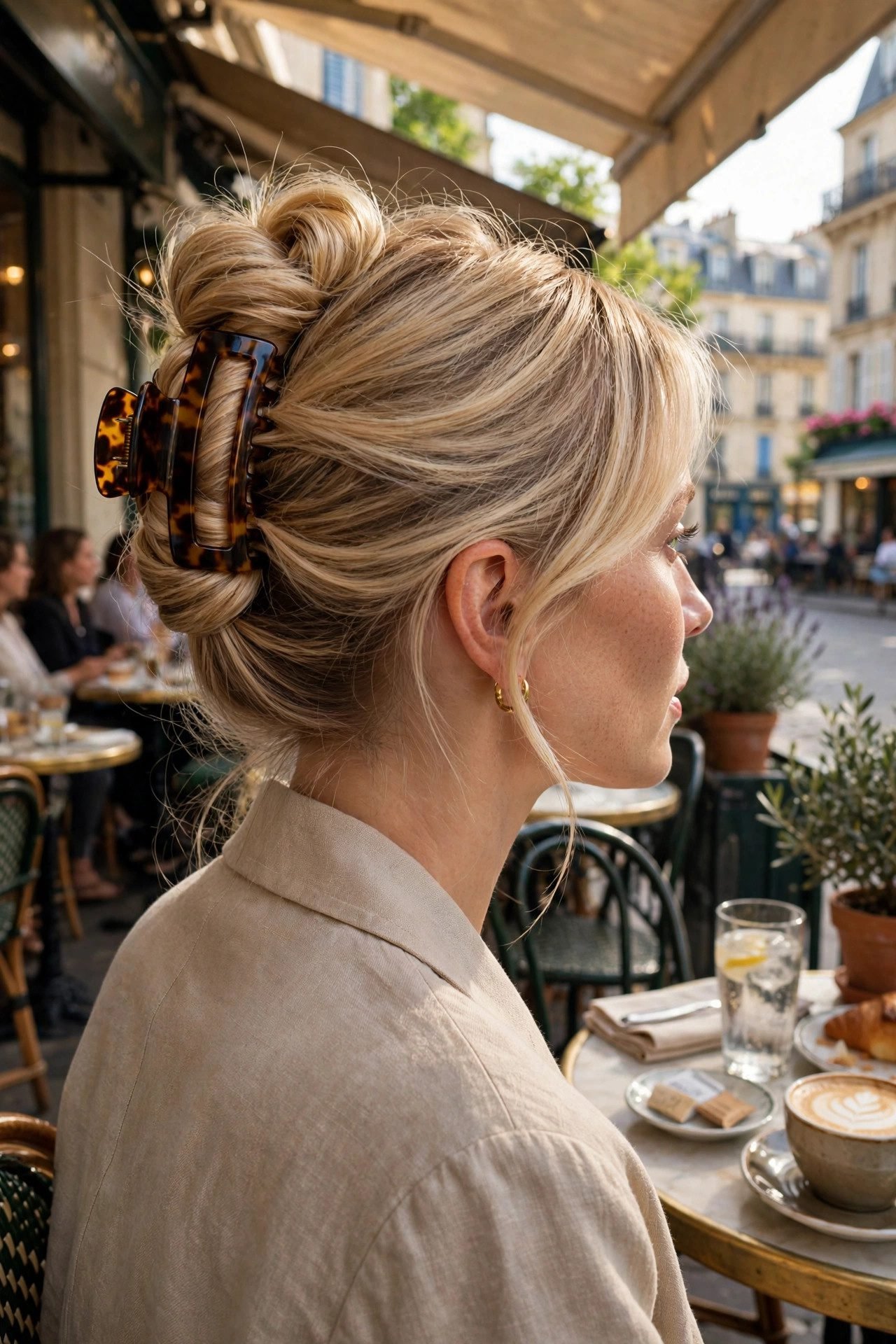 cute hairstyles — The Claw Clip French Twist