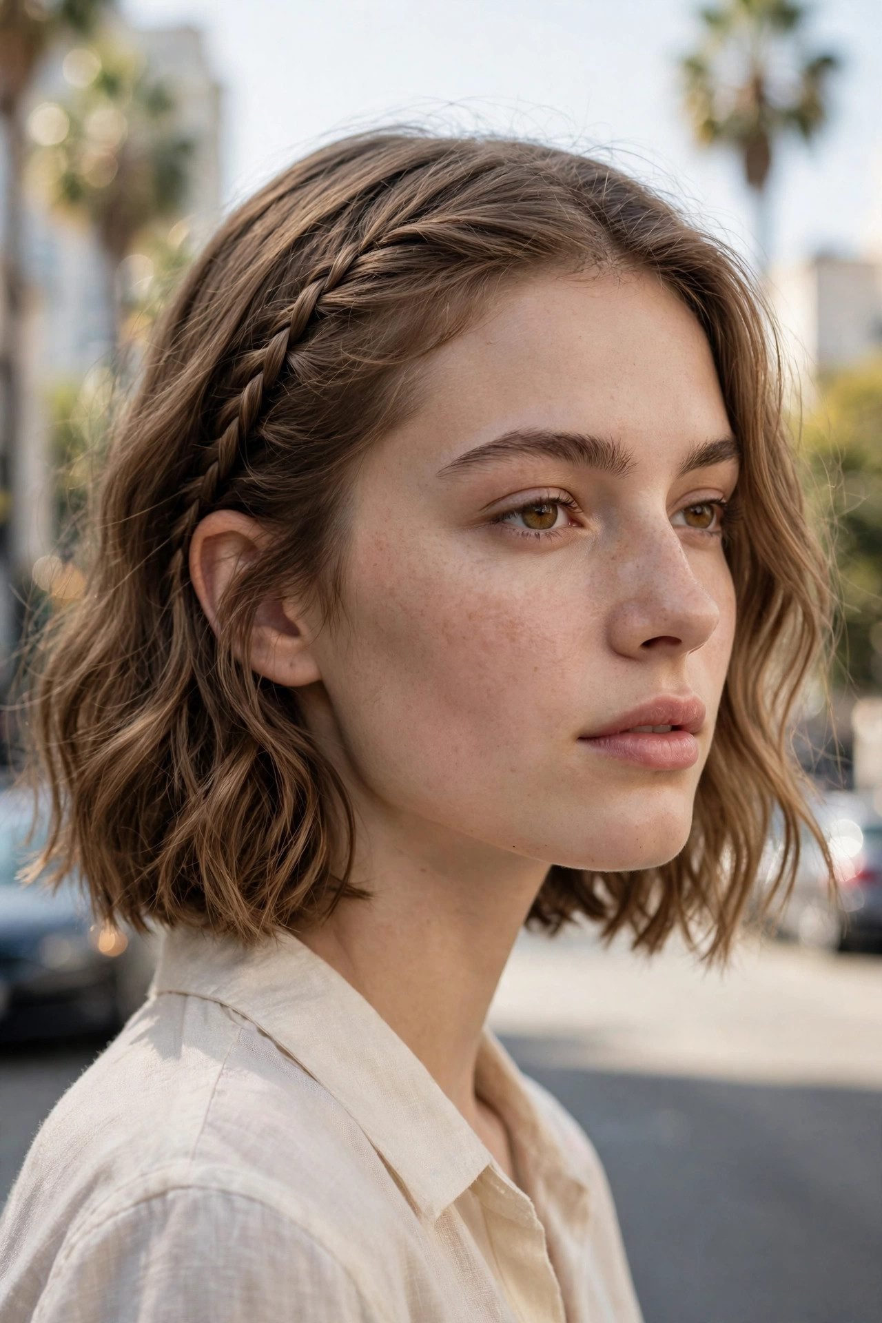 cute hairstyles — The Braided Headband Tuck