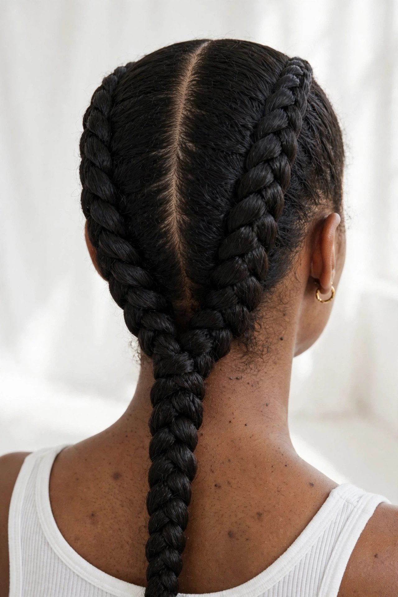 cute hairstyles — The Two Braids Back