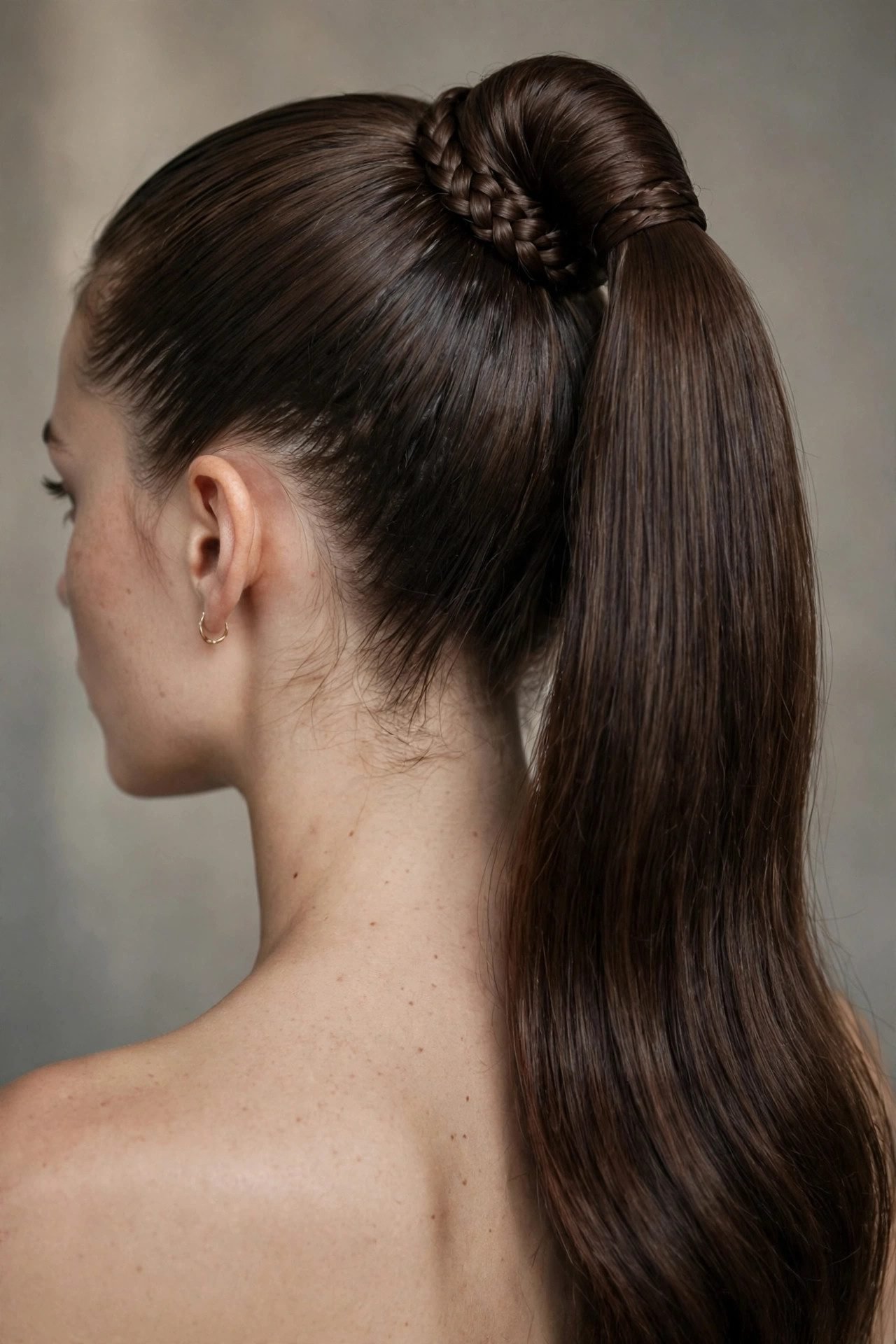 cute hairstyles — The Braided Ponytail Base