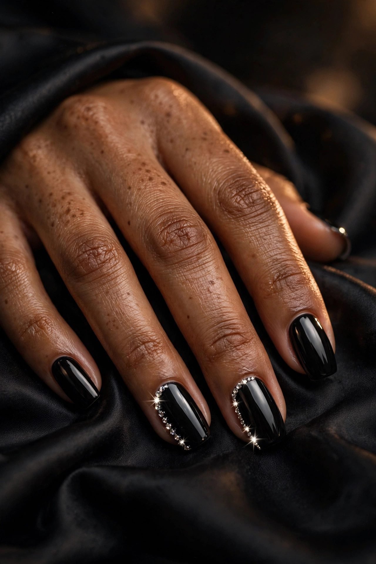 black nails — The Rhinestone Edge