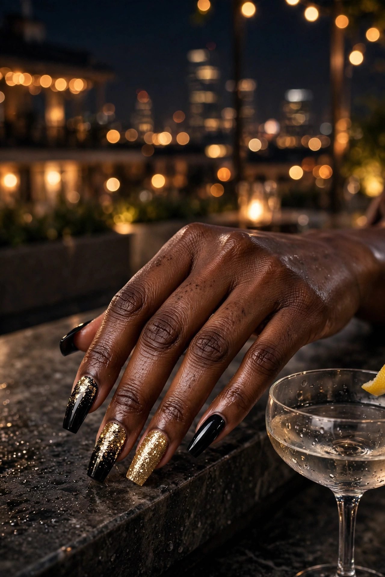 birthday nails — The Black + Gold Party