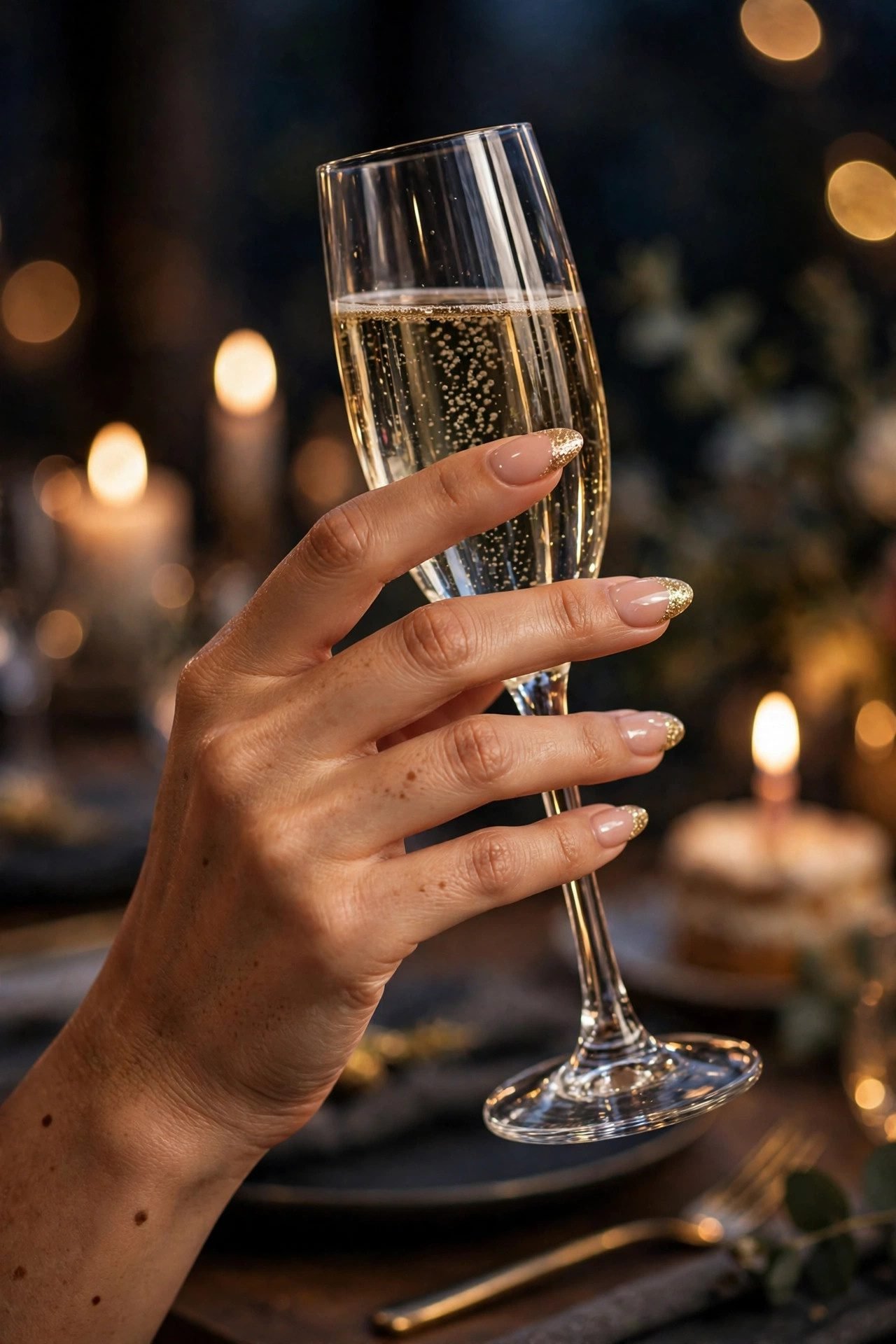 birthday nails — The Sparkle French