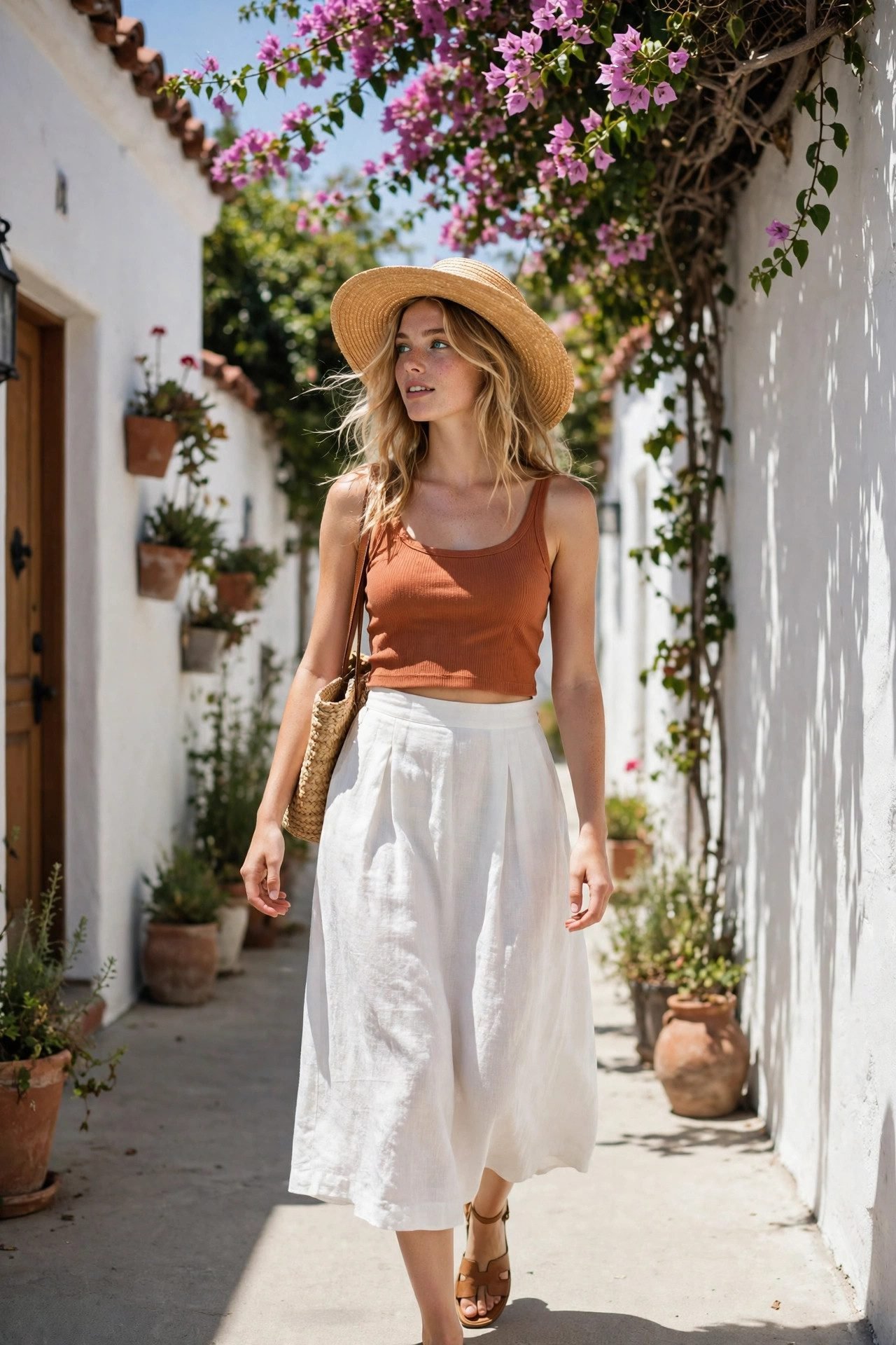 skirt outfits — The Summer Midi and Crop