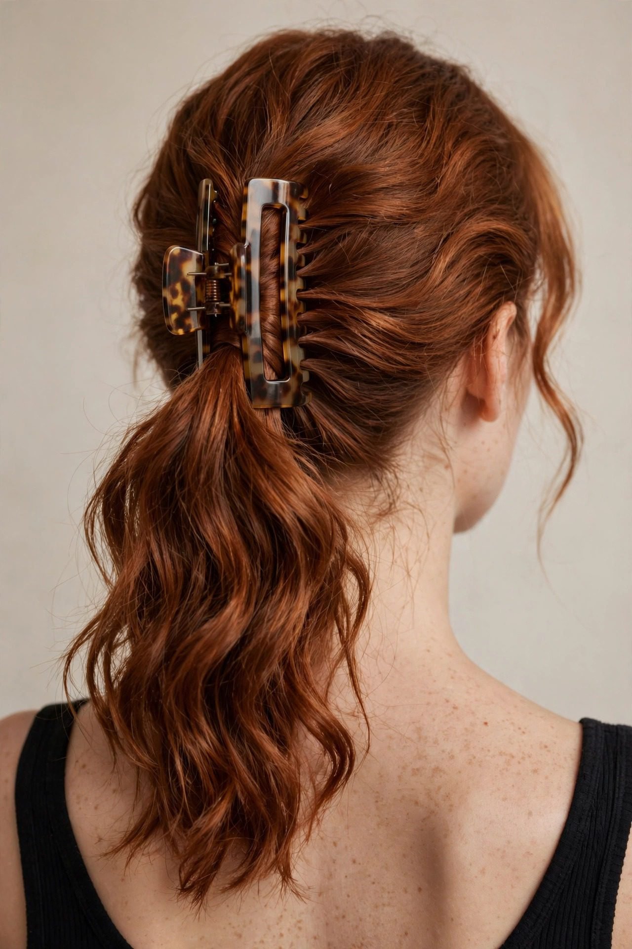 ponytail hairstyles — The Claw-Clamp Mid