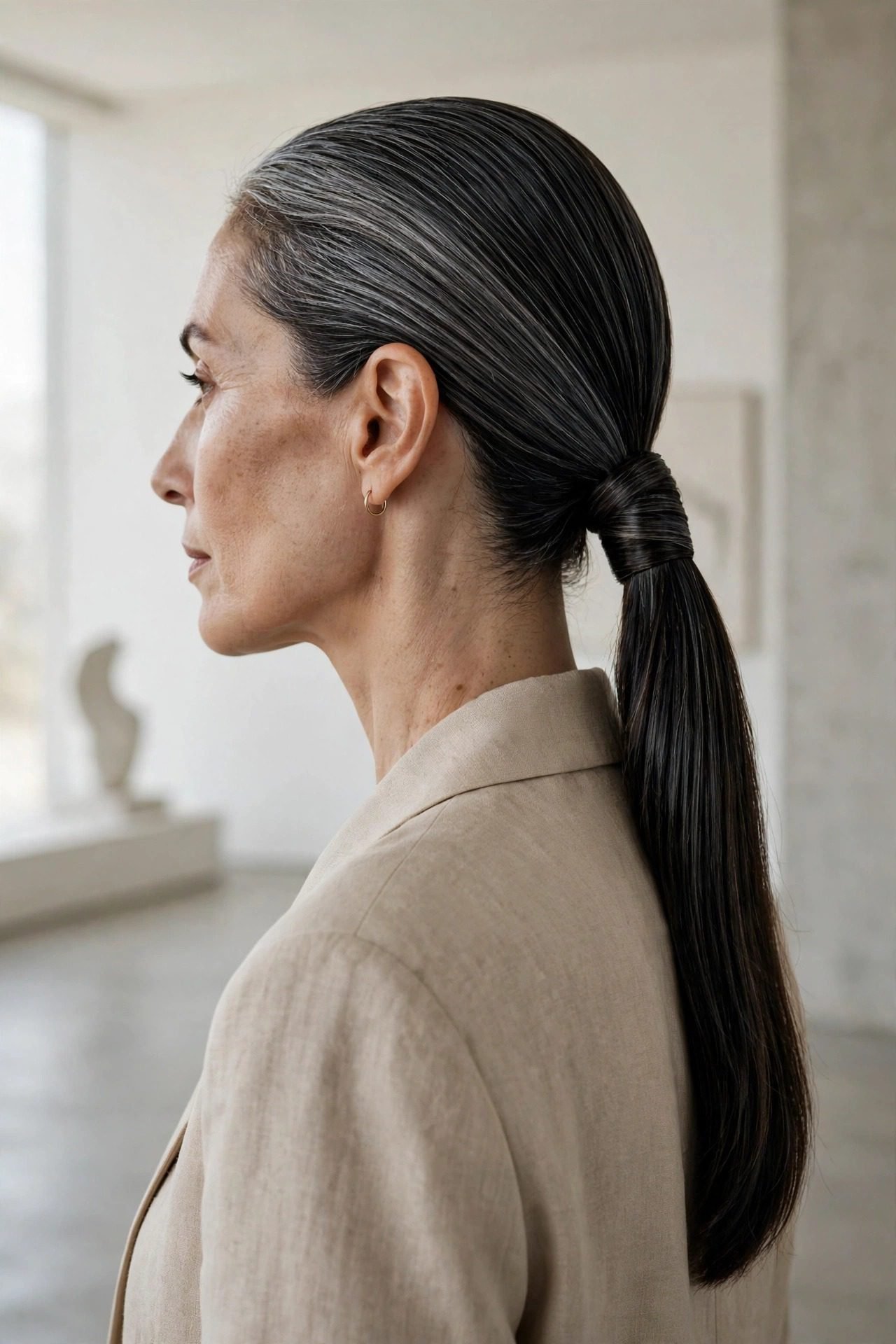 ponytail hairstyles — The Low Sleek Wrap