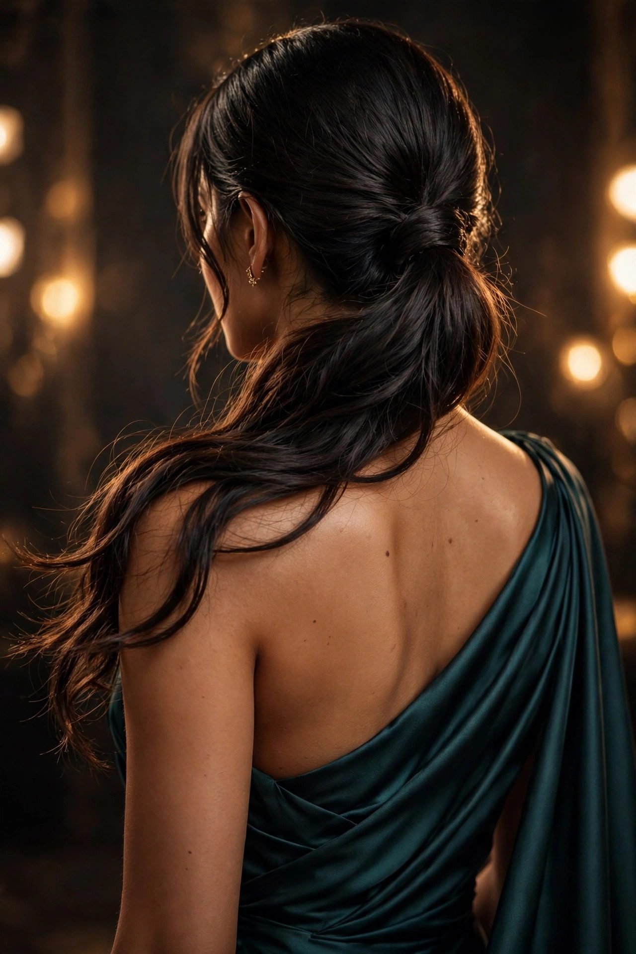 ponytail hairstyles — The Low Side Sweep