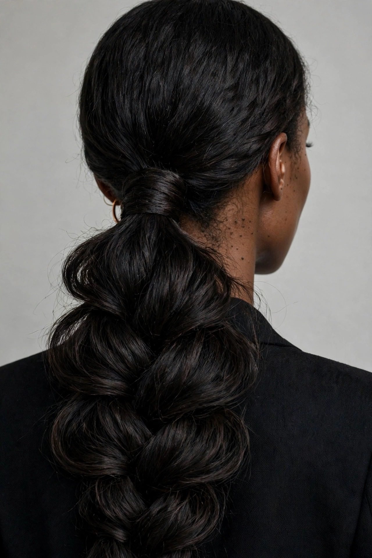 ponytail hairstyles — The Braided Low Cascade