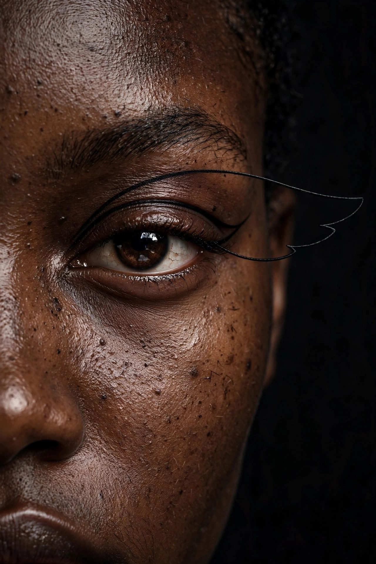 eye makeup — The Negative-Space Wing