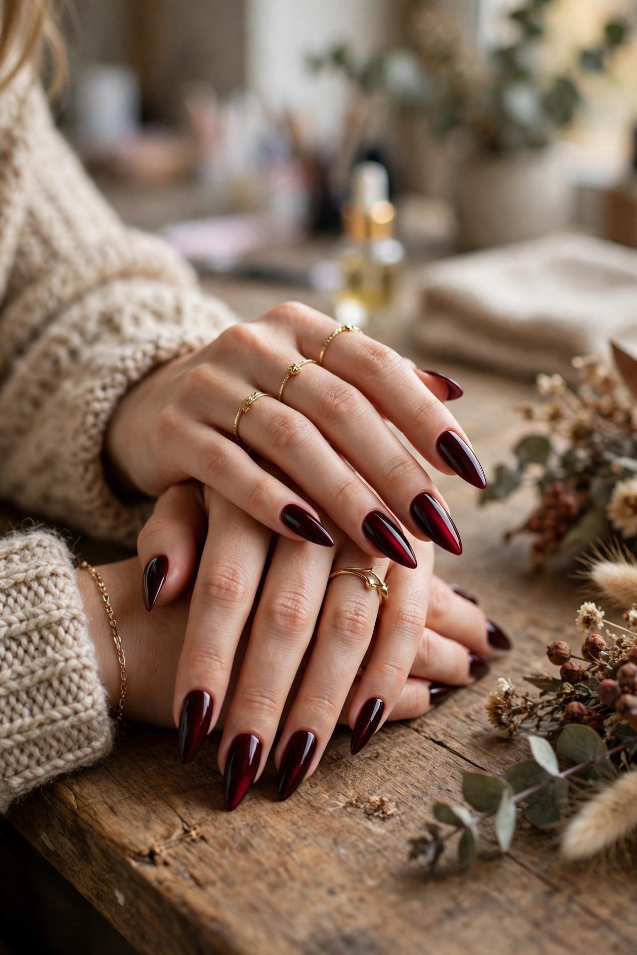 Burgundy Wine Stiletto