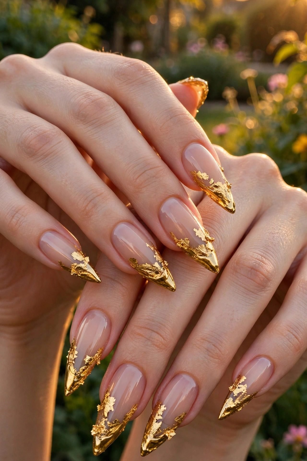 Molten Gold Foil Stiletto