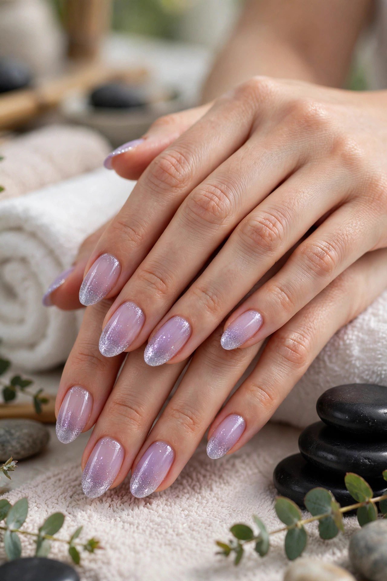 Lavender Glitter Fade