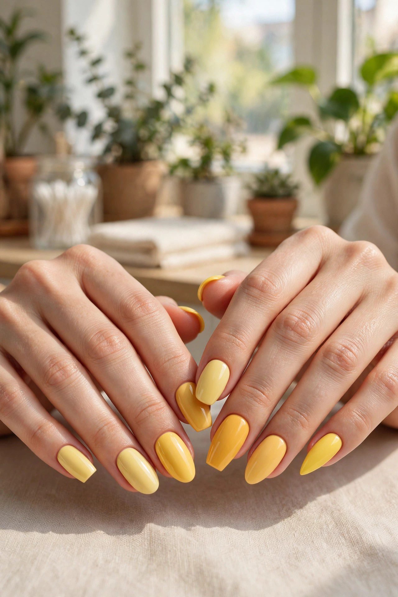 Yellow Nails by Shape: Where the Shade Sings