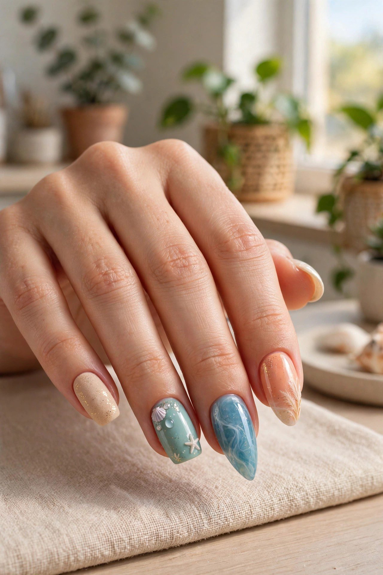 Beach Nails by Shape: What Survives the Sand