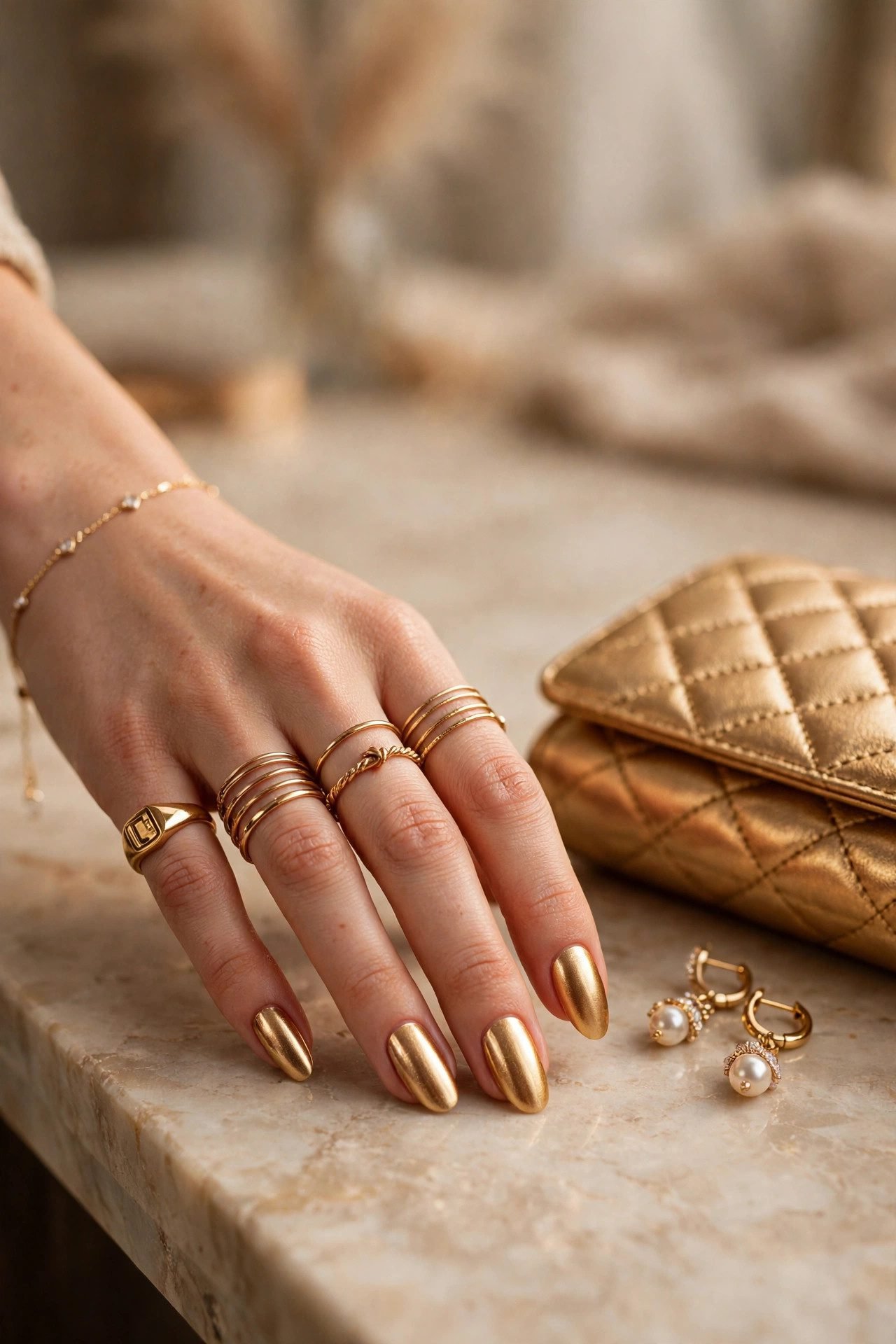 Pairing Gold Nails With Jewelry & Occasions