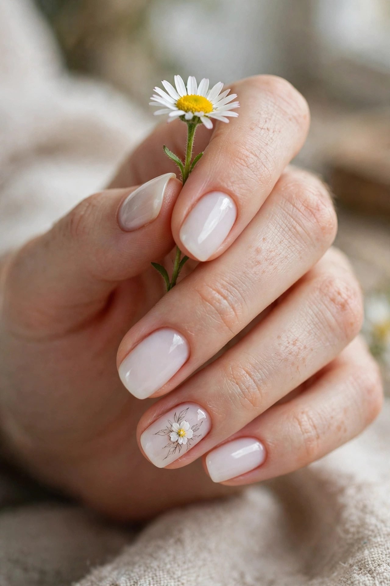 Hand-Painted Tiny Flower