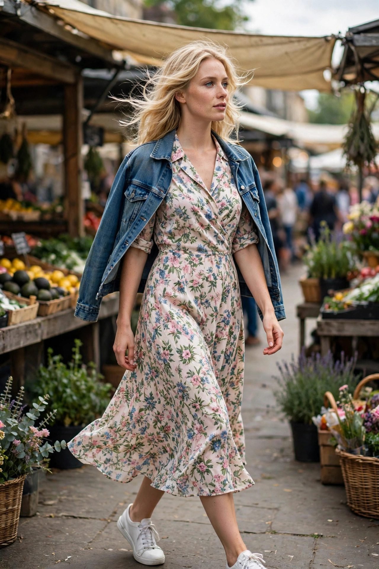 4. The Midi Dress and Sneakers