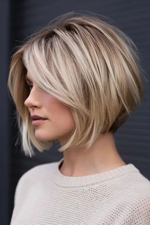 8. The Textured Lob with Curtain Bangs