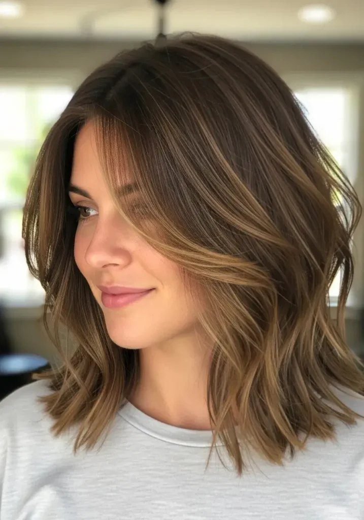 12. The Lob with Wispy Bangs