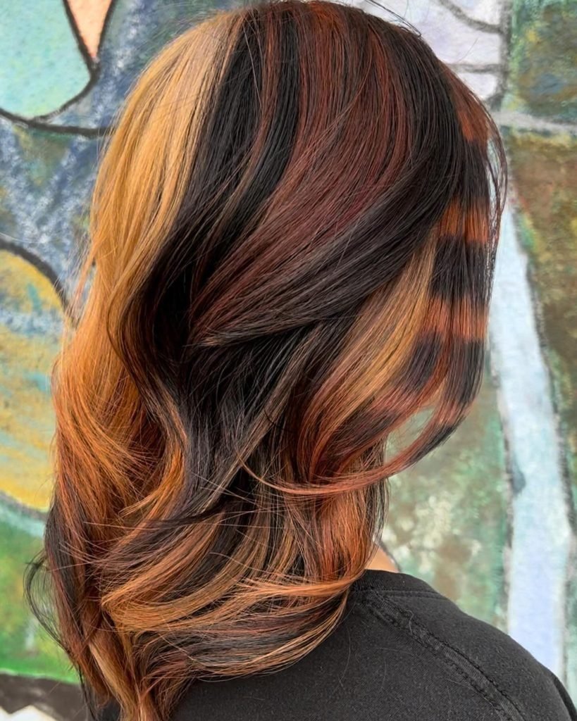 Warm-Toned Calico Hair Looks