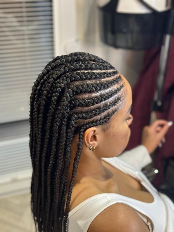 2. The Straight-Back with a Ponytail