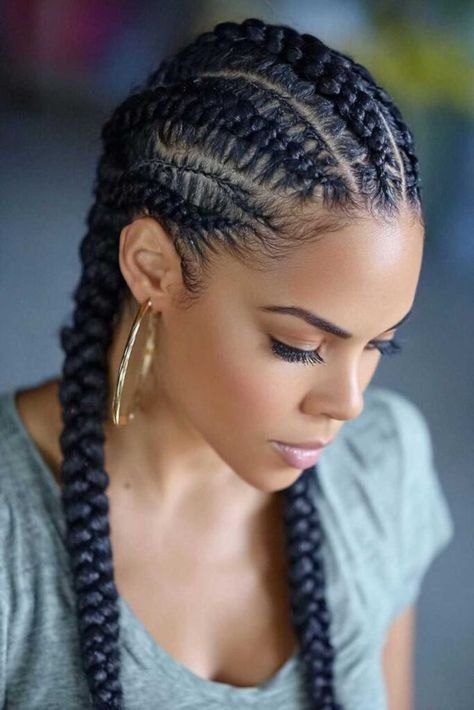 3. The Half-Up Cornrows