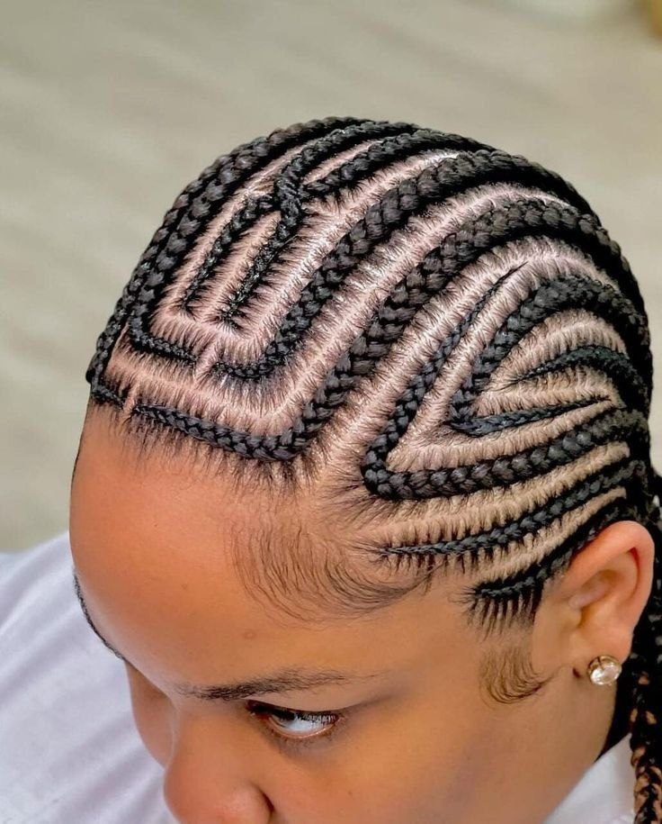 15. Long Cornrows with Extensions