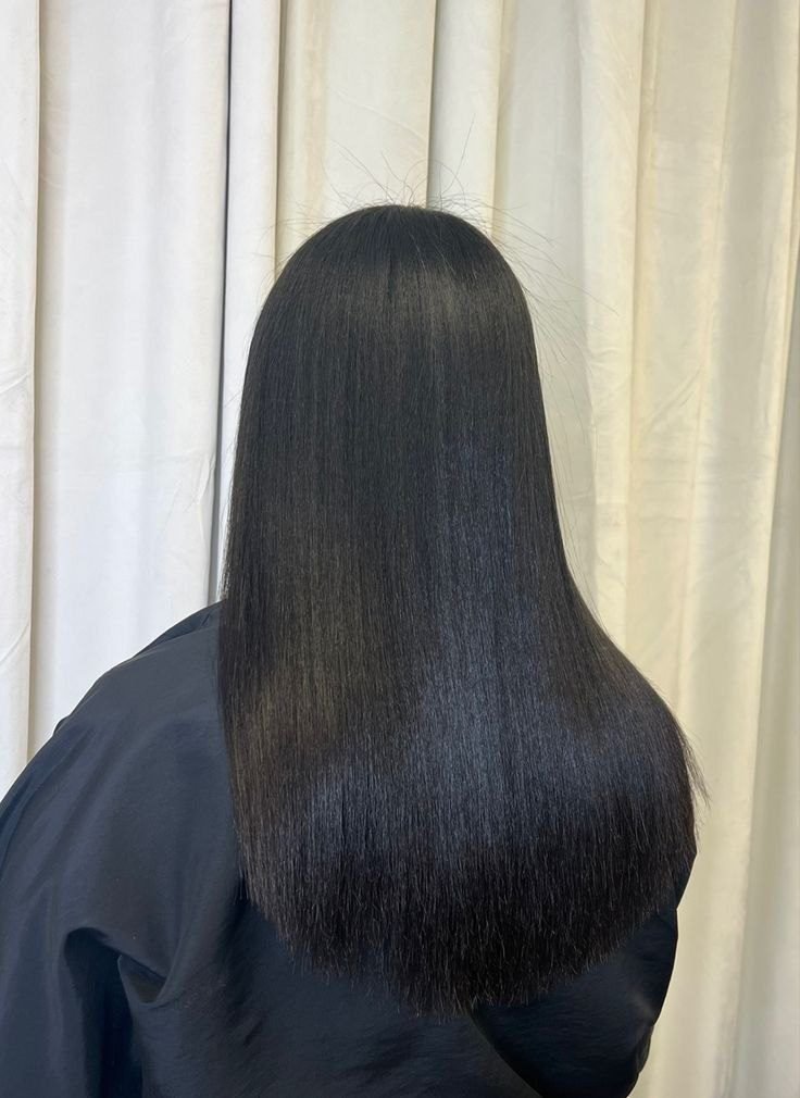 13. Straight Hair with Curtain Bangs