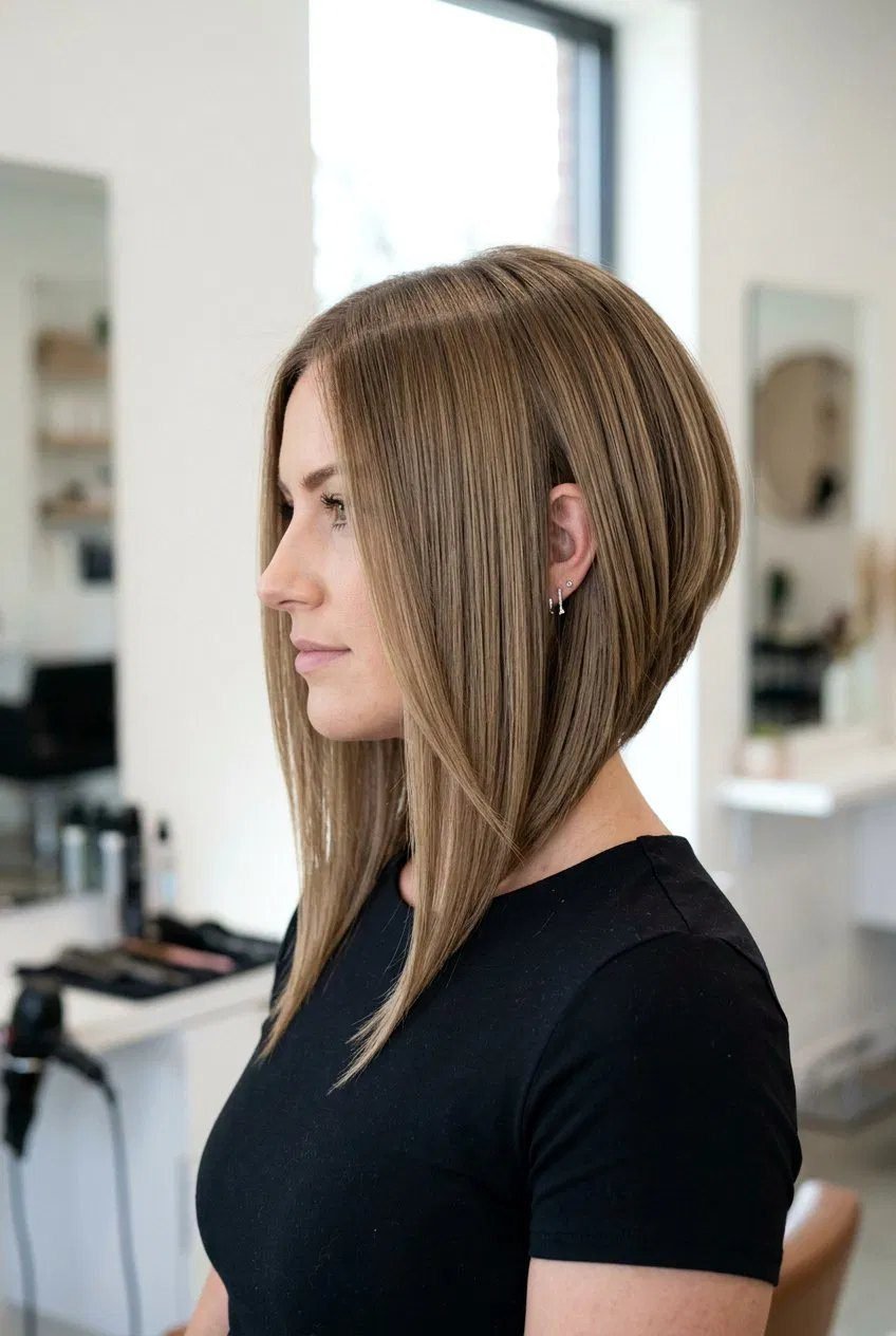 15. Straight Hair with Side Bangs