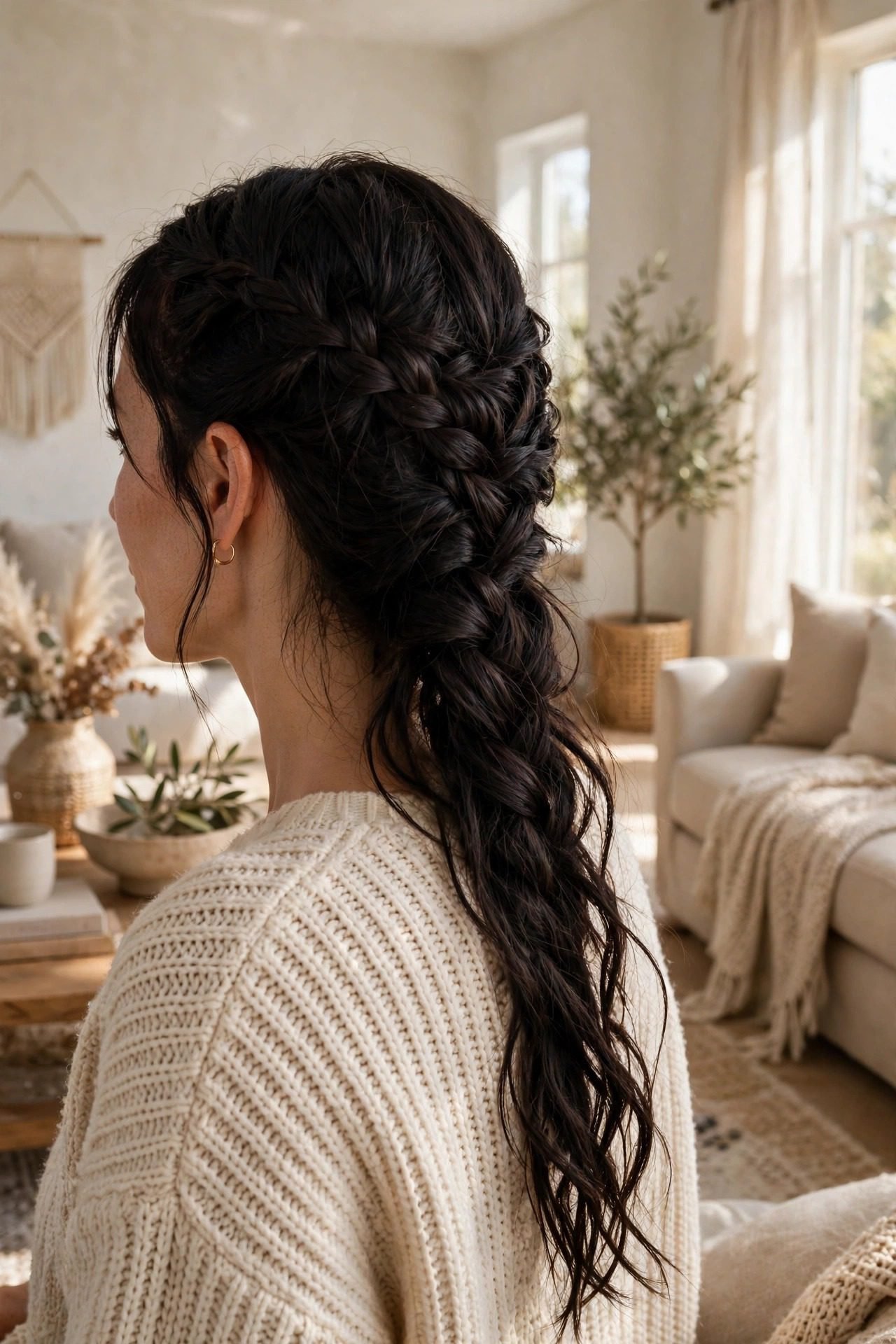 1. The Boho Half-Up Braid