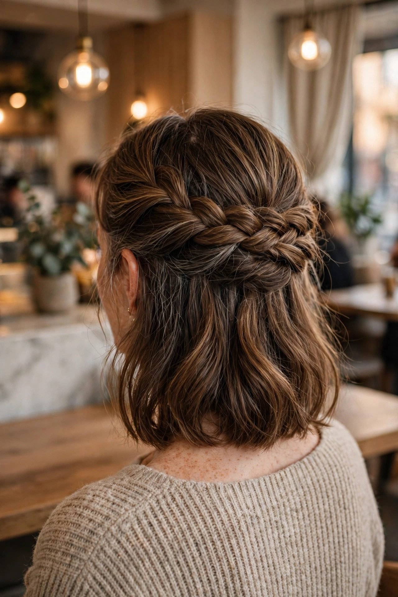 3. The Half-Up Crown Braid