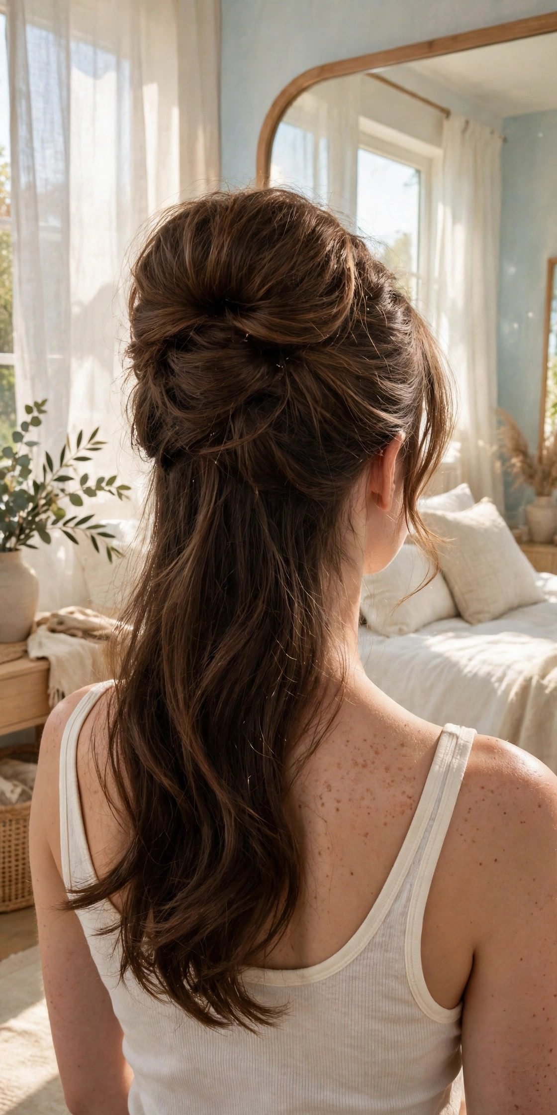 9. The Half-Up Bouffant