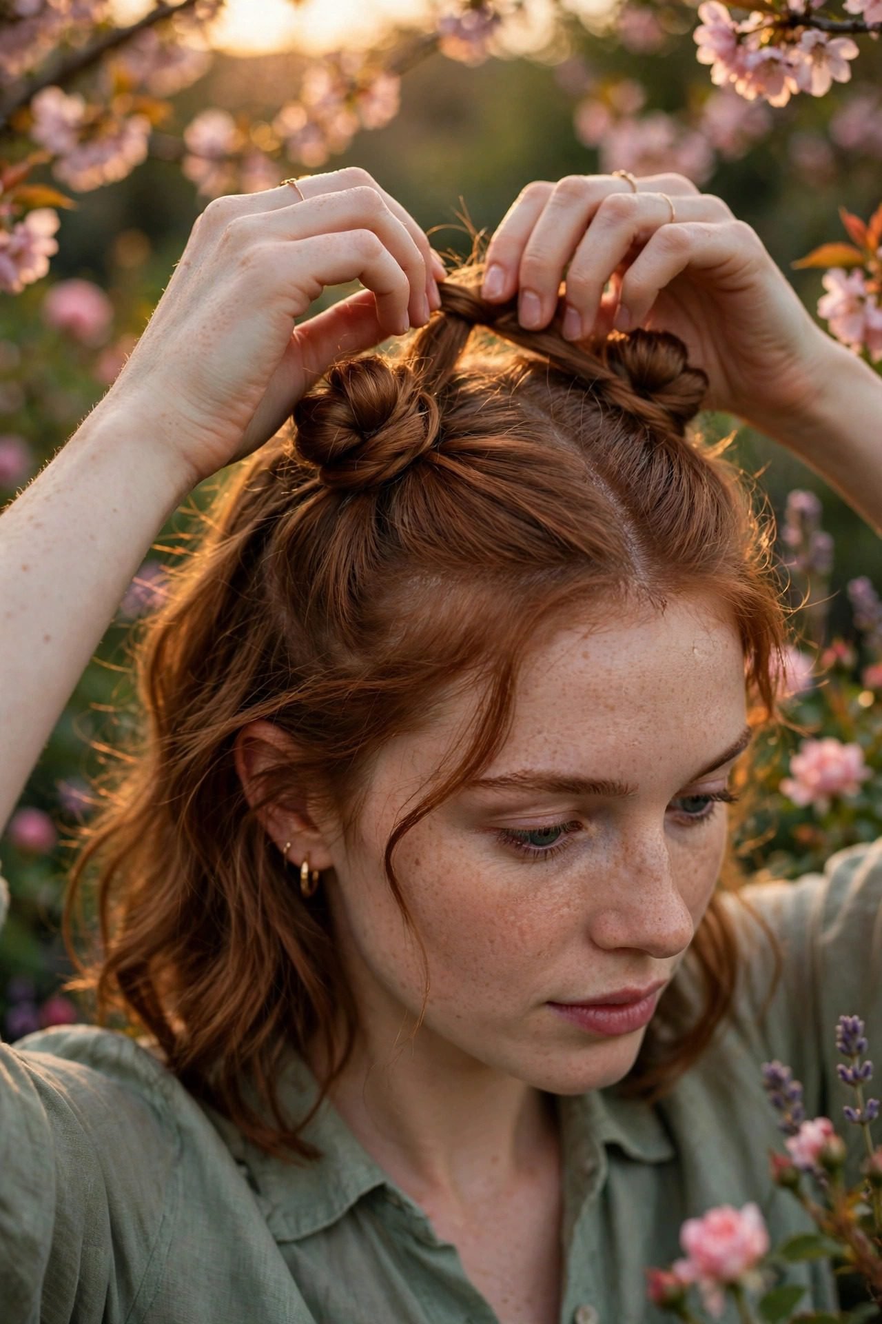 11. The Half-Up Space Buns